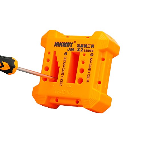 JAKEMY Professional Magnetizer & Demagnetizer Screwdriver Magnetic Tools Orange-Magnetizer Tools,Screwdrivers Magnetizer,Magnetizer Demagnetizer Tools,Magnet Tools (TC-X2)