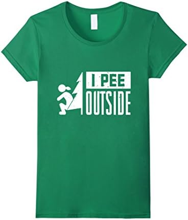 Womens I Pee Outside T-Shirt XL Kelly Green