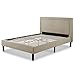 ZINUS Mckenzie Upholstered Detailed Platform Bed, Mattress Foundation, Easy Assembly, Strong Wood Slat Supports, Queen