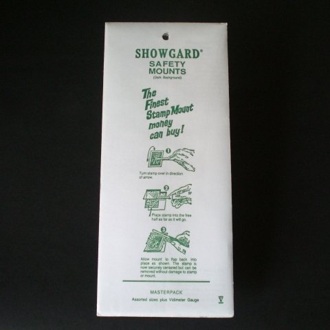 Showgard Pre-cut Black Stamp Mounts Masterpack