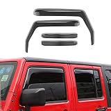 ALAVENTE Side Window in-Channel Deflectors Ventvisor Visor for Jeep Wrangler JK Unlimited 2007-2018 4-Door (Dark Tint)