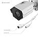 Amcrest SmartHome 4MP Outdoor WiFi Camera Bullet 4MP Outdoor Security Camera, 98ft Night Vision, Built-in Mic, 101° FOV, 2.8mm Lens, MicroSD Storage, ASH42-W (White)