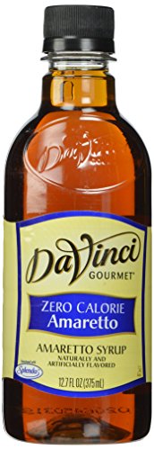 DaVinci Gourmet Syrup, Zero Calorie Amaretto, 12.7 Ounce (Packaging May Vary)