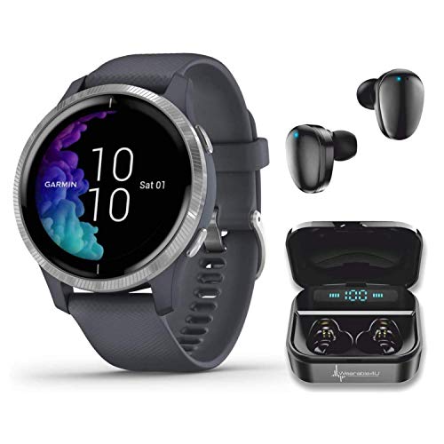 Garmin Venu GPS Smartwatch with AMOLED Display and Wearable4U Ultimate