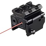 EconoLed Tactical Compact Pistol Low Profile Rifle Red Laser Dot Sight Scope with Rail Mount Black