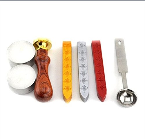 Vintage Fancy Anchors Custom Picture Logo Wedding Invitation Wax Seal Sealing Stamp Rosewood Handle Sticks Melting Spoon gift Box Set Kit - Thumbnail 3