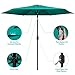 MOVTOTOP Patio Umbrella 9Ft UPF 50+ Premium Outdoor Table Umbrella, Market Umbrella with Push Button Tilt and Crank for Garden, Deck, Backyard, Pool (Green)