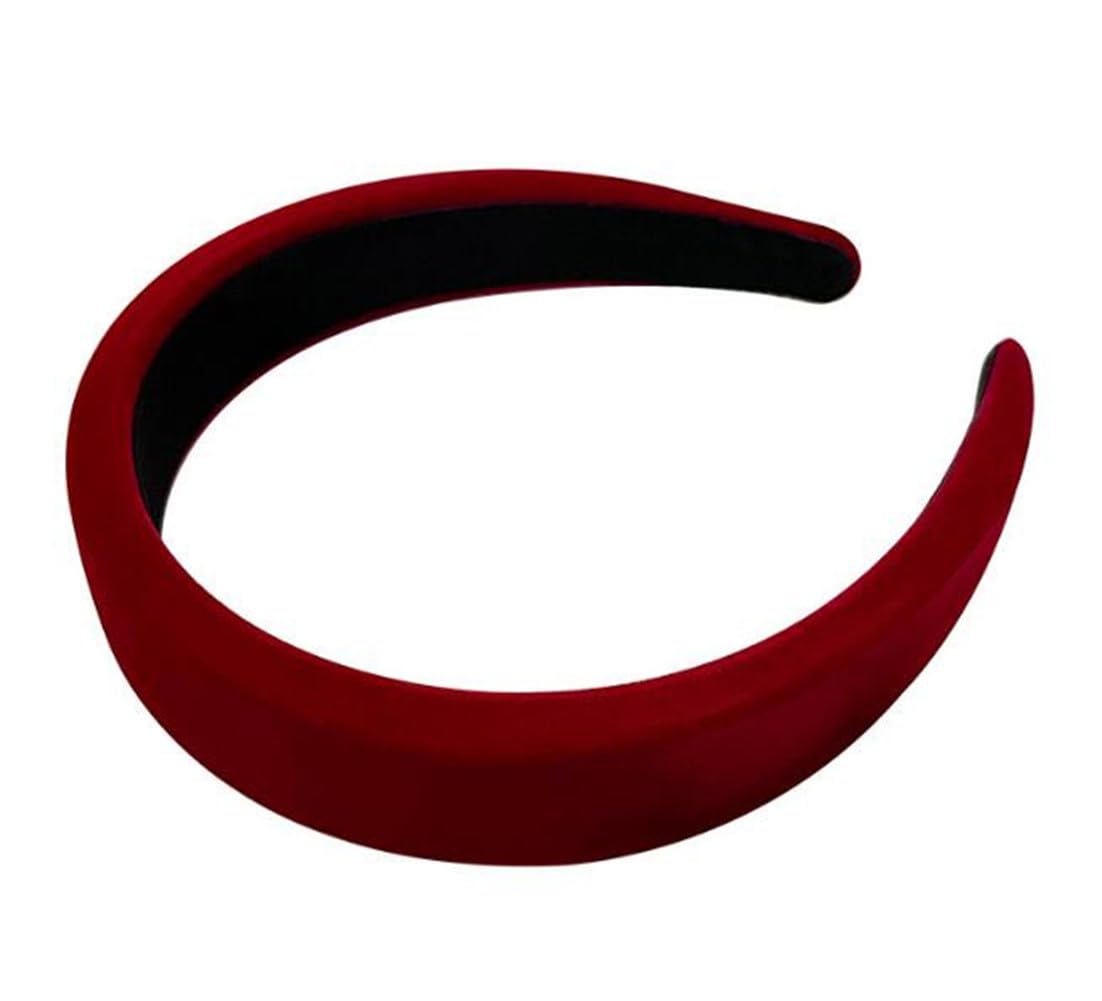 gaobaozhu French Red Velvet Headband Women Girls Hairband Vintage Swallow Gird Sponge Hair Hoop Headwear Fashion No Slip Headband Hair Accessories