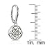 Sterling Silver High Polished Filigree Round Dangle Leverback Earrings