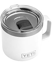 YETI Rambler 14 oz Mug, Vacuum Insulated, Stainless Steel with MagSlider Lid, White
