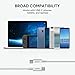 AUKEY USB C to USB C Cable 6ft, 2m Fast Charge Type C Cable Compatible for MacBook Pro 13-inch, MacBook 12-inch, Google Pixel 2/2 XL, Nexus 6P/5X, Nintendo Switch and More (White)