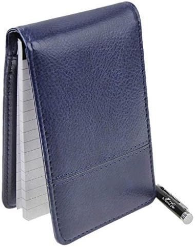 IPENNY Leather Memo Book with Calculator A7 Pocket Notebook Cover Jotter Organizer Lined Memo Pad Holder Business Writing Pad - Image 5