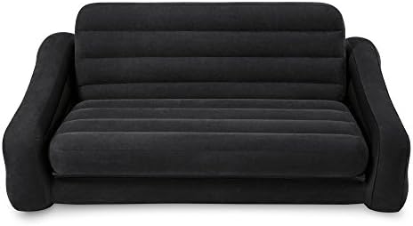 Ganesh Infotech Intex Inflatable Pull-Out Sofa And Queen Bed Mattress Sleeper(68566Np_Black)