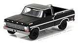 NEW 1:64 GREENLIGHT BLACK BANDIT COLLECTION SERIES 17 - BLACK 1968 FORD F-100 WITH BED RAIL Diecast Model Car By Greenlight