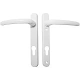 Windsor Lever Lever Door Handle 92mm PZ 122mm Centres - White