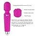 CNHIDEE Mini Wireless Wand Massager Relieves Stress Waterproof Rechargeable Neck Shoulder Body Back Sport Massage Travel Friendly 20X Magic Patterns Vibration Personal Quiet Powerful Mini Size(Red)