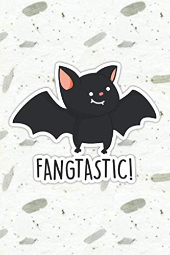 Fangtastic Cute Bat Pun | Punny Doodles Notebook Journal: 100 Page lined notebook journal for writing, composition, notes.