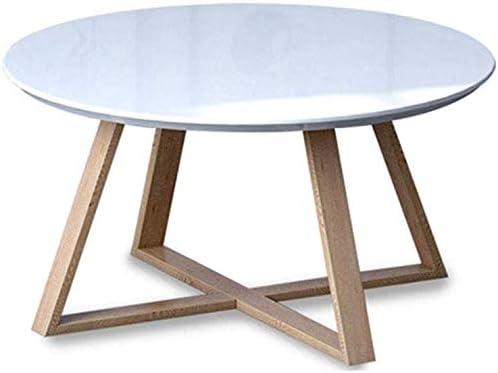 Amazon De Zhas Runder Couchtisch Wohnzimmer Aus Holz Moderne Minimalistische Dreieckstische