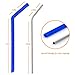 Reusable Silicone Straws - MCIRCO Silicone Straws for 30 oz Tumbler Yeti/Rtic Complete Bundle - Reusable Silicone Straws and Stainless Steel Straws Extra Long Set of 10 with Cleaning Brushes and STO