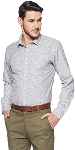 Next Look Men's Plain Slim Fit Formal Shirt