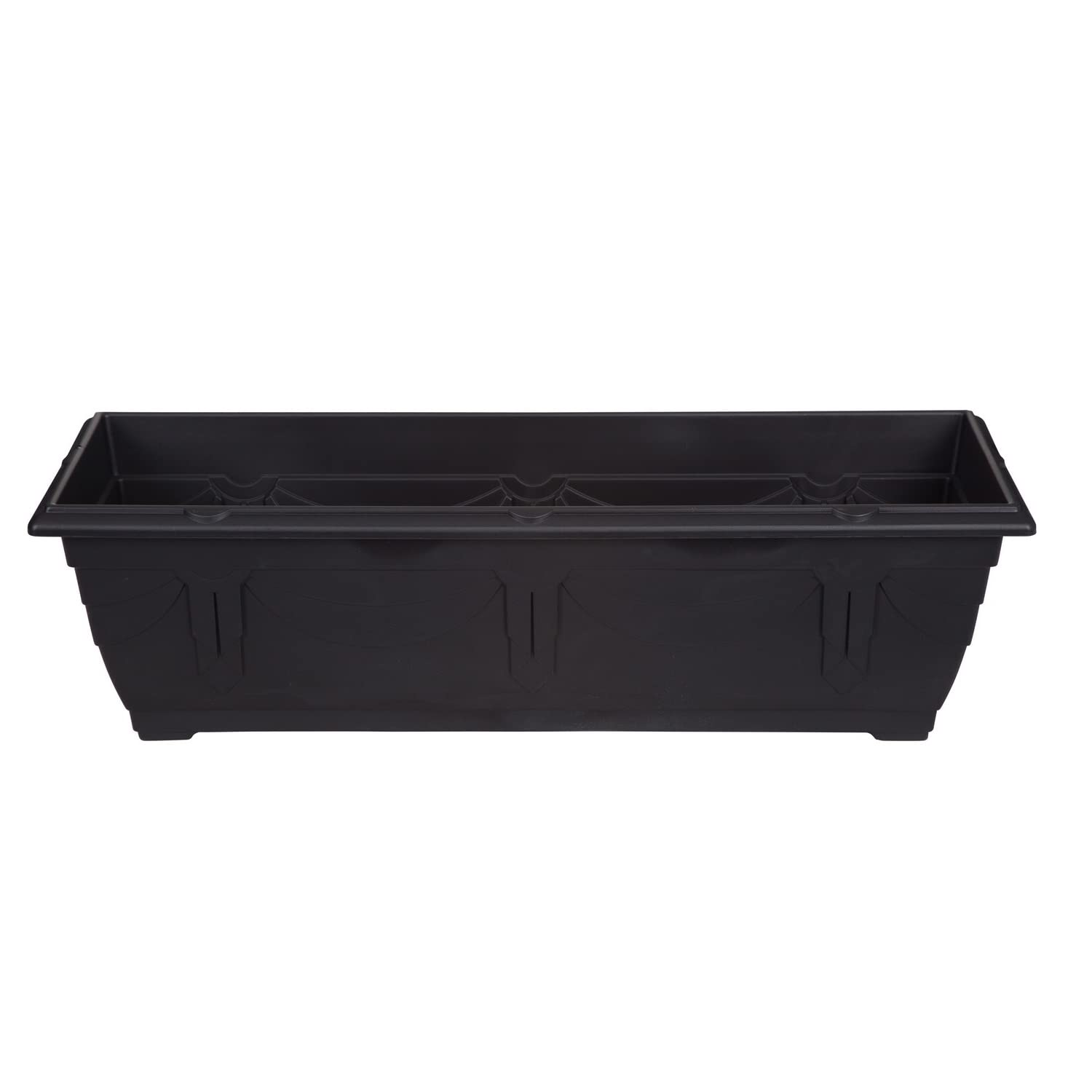 Whitefurze G02024 60cm Venetian Window Box - Black