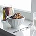 Sweese 1115 Porcelain Fluted Latte Bowl Set - 14 Ounce for Dessert, Ice Cream - Set of 6, White