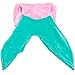 Silver Lilly Mermaid Tail Blanket Plush for Adults and Kids, Youth, Pink/Turquoise