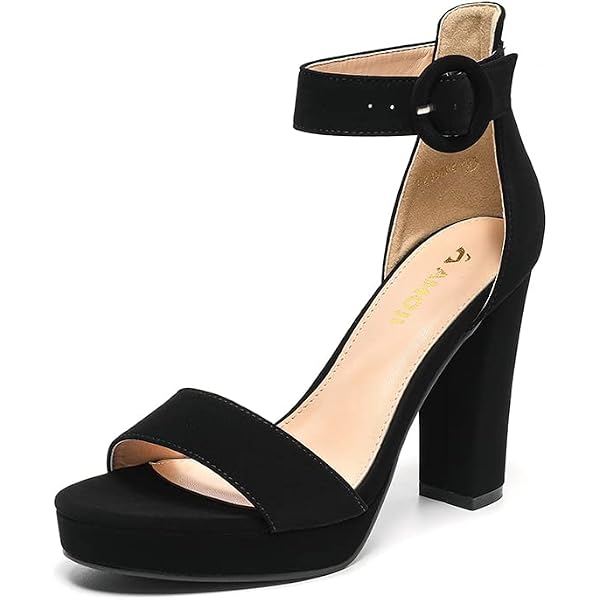 Ladmiple Trending Heels For Women 2025 Women's Heels Chunky Block Strappy Open Toe Ankle Strap Heeled Sandals Comfortable Wedding Party Dress Pumps Shoes 2025