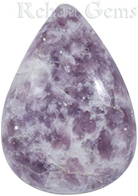 Rehan Gems 34,5 Carat Ruby Lapidolite Pear Shape Semiprecious Gems Stone,Jewelry Making Pendent/Ring ,Size 22X30mm
