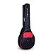 Crossrock Padded Banjo Gig Bag for Resonator Banjos,backpack Straps in Black/Red