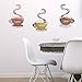 Super Z Outlet Coffee House Mug Cups Latte Java Mocha 3D Metal Wall Art Sculpture for Home Kitchen Decoration, Gifts, Restaurants