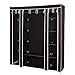 SONGMICS 59 Inch Portable Clothes Closet Wardrobe Storage Organizer with Non-woven Fabric, Quick and Easy to Assemble, Extra Strong and Durable, Brown ULSF03K