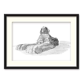 Black Framed Canvas Wall Art Architectural Drawing Home Artwork Decoration for Living Room, Bedroom - 23x31 inches