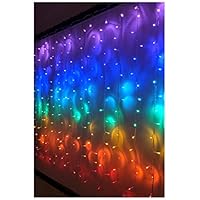 Something Unicorn - LED String Curtain Lights with Dimmer Switch for Teen Room, Girls Room, College Dorm, Nursery and Kids Room Décor. Perfect for Unicorn, Fairy & Rainbow Decoration. -Rainbow