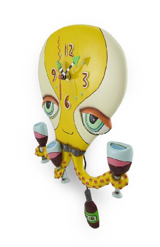 Allen-Designs-Happy-Hour-Octopus-Pendulum-Wall-Clock