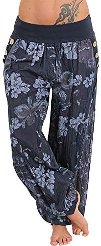 Aurorax Clearance Sale Wide Leg Lounge Pants Plus Size,Women Casual Loose Trousers Palazzo Yoga Pants (Navy, XL/Waist 27.6-30.7'')