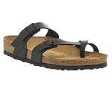 Birkenstock Mayari Black Womens Leather Sandals Shoes-6