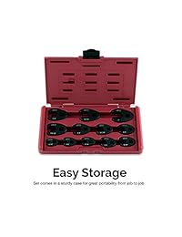 Neiko 03323 a 3 8 Inch y 1 2 Pulgadas Drive SAE crowfoot llave Set, Cr Mo,   12 Piece Set