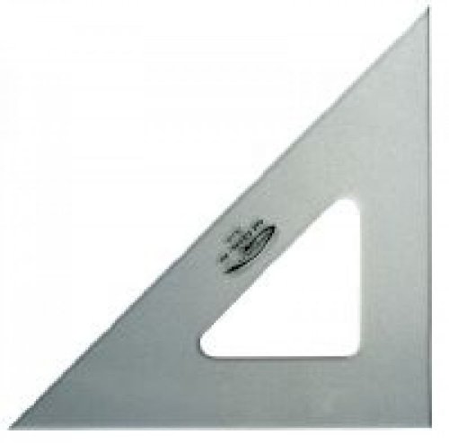 Graphoplex – Escuadra (45 ° 3 bordes rectos transparente, color transparente 50 cm