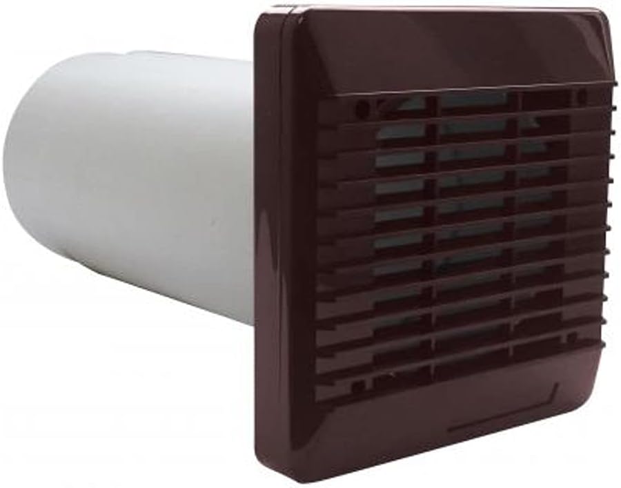 Vent Axia 254100 Brown 100mm Wall Fixing Kit Telescopic Liner Up to 390mm