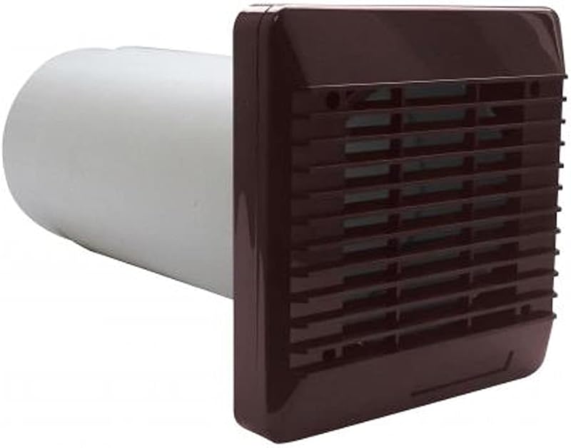 Vent Axia 254100 Brown 100mm Wall Fixing Kit Telescopic Liner Up to 390mm