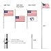 Gientan 25FT Telescopic Flag Pole, Extra Thick In-ground Aluminum Flagpole Kit with 3x5 US Flag and Golden Ball Top, for Commercial Residential Outdoor Use, Fly 2 Flags