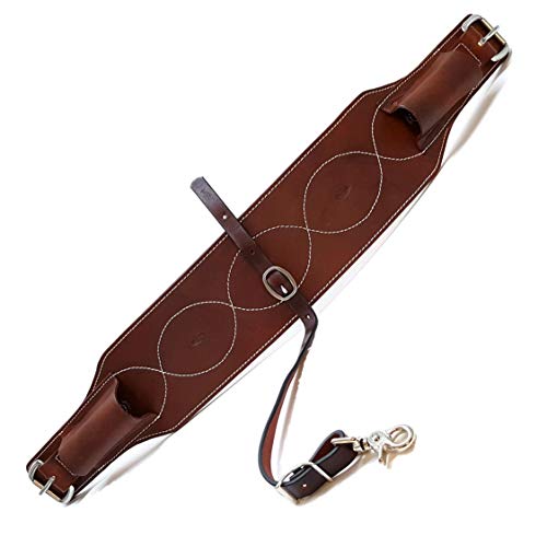 thumbnail image 2 of Premium Leather Western Saddle Back Cinch - 2.75" Wide With Roller Buckles (Multiple Styles 2 of 9