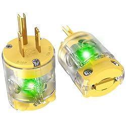 NEMA 5-15 Extension Cord Repair Ends Illuminated
