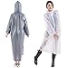 ShoppeWatch Reusable Rain Poncho Adults Plastic Raincoat Drawstring Hood 2 PACK