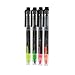 4 PCS Highlighter Pens, Double-headed Multifunctional Pen included Roller Ball Pen and Highlighter 4 Colors