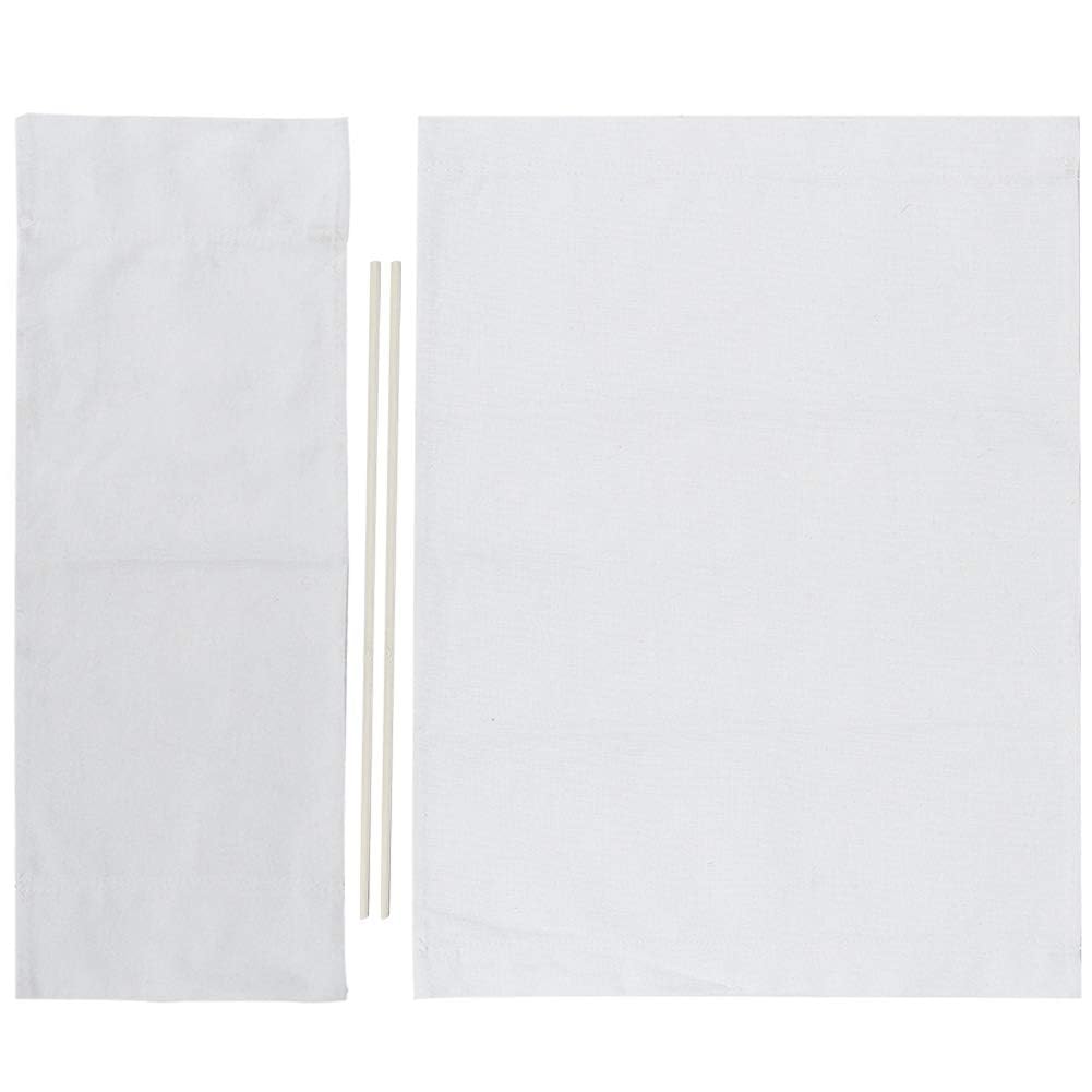 Atyhao Home Director Chair Replacement Canvas, Directors Chair Cover Kit Replacement Canvas Seat and Back Stool Protector(White)