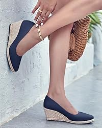 Ruanyu Women's Platform Espadrilles Wedge Sandals