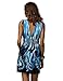JINHUANSHOW Women's Spring Summer Sleeveless Floral Print Flowy Party Dress (M, Blue&Black)