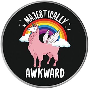 Cell Phone Holder, Expanding Grip Stand Pop Mount Socket for iPhone, iPad, Samsung, Tablets and More - Majestically Awkward Llama Unicorn